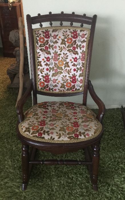 Really great colorful floral small size rocker