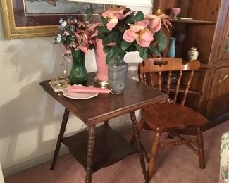 Table and home decor - chair