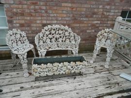 Iron patio set