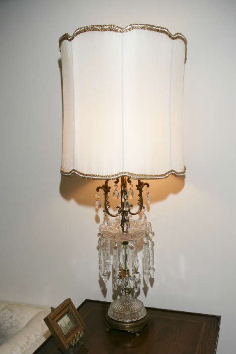 PR. BRASS & CRYSTAL LAMPS WITH NICE SHADES 