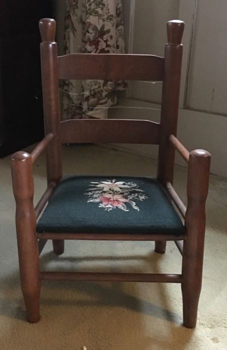 Needlepoint Childs Chair