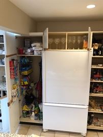 Refrigerator NOT FOR SALE
most cabinet contents for sale