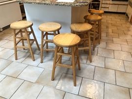 Sturdy hardwood stools