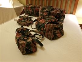 Vera Bradley Green Floral Luggage Set