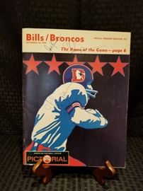1969 Bills and Broncos Official Magazine signed by Jack Kemp and O.J. Simpson