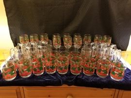 Collection of Christmas Holiday Glasses