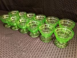 Doric Depression Glass Sherbert Cups