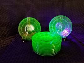 Doric Depression Glass Dessert Plates