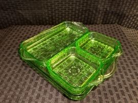 Doric Depression Glass Relish Tray