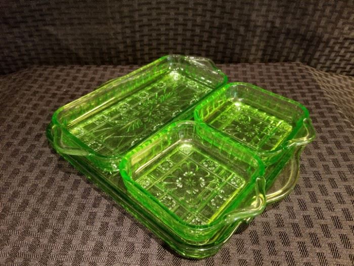 Doric Depression Glass Relish Tray