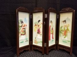 Vintage Chinese Table Screen Shadowbox