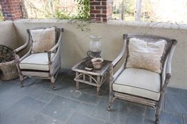 Weathered outdoor furniture
