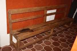 Antique Fireplace Warming Bench