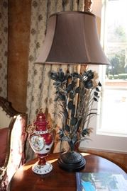 Metal flower lamp (set of 2)