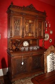 Antique English Walnut Hutch
