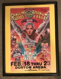 Autographed Ringling Bros. and Barnum Bailey Circus Poster