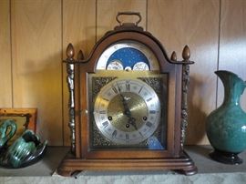 Urgos, Mantel Clock, Sun/Moon 29 and a half day, made in Germany.