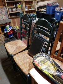 Set of 4 ladder back chairs