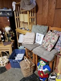 Bookcases, tall stools