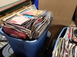 HUGE collection of records (15 bins full)