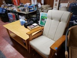Rocker/glider with ottoman, Ikea coffee table