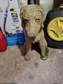 Cement yard dog decoration