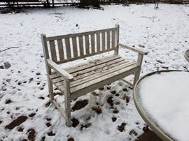 L L Bean All Weather bench, has pad