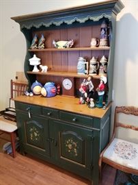 Painted step back hutch