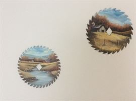 Hand painted saw blades
