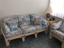 Two piece rattan set.