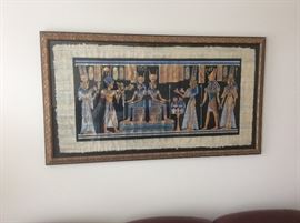 Painted on silk from Egypt. The photo does not show the true colors. It is unique