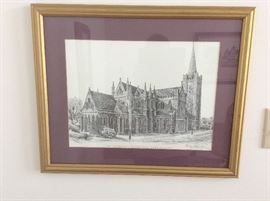 St .patrick cathedral pencil drawing