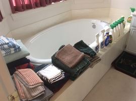 Towels and cleaners.