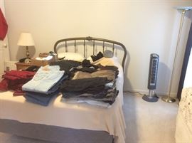 Queen bed. New. Jeans all new