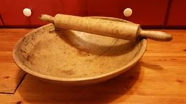 Dough Bowl and Rolling Pin