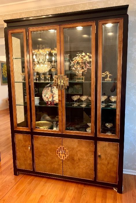 Excellent condition! Lighted curio/display hutch by Century. 