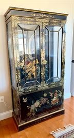 Hand Painted Curio Cabinet 36”W x 68”H