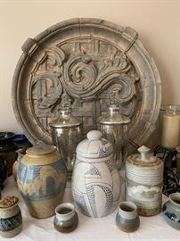 Large collection of signed pottery