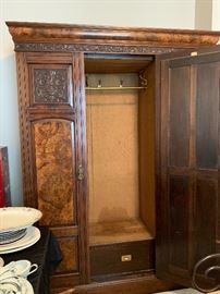 Stunning antique knockdown wardrobe marked A. Gardner and Sons