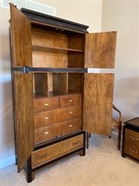 Inside of bedroom armoire