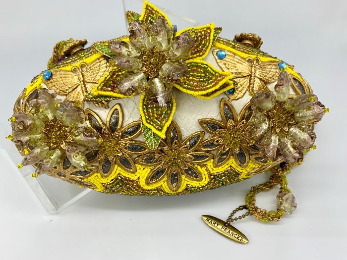 Large selection of Mary Frances embellished handbags....many never used!