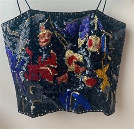 Sequin halter top