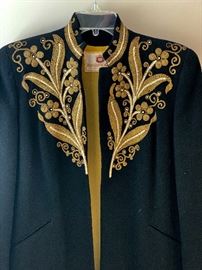 Black and gold vintage jacket