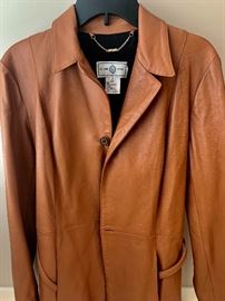 St John Sport leather belted blazer