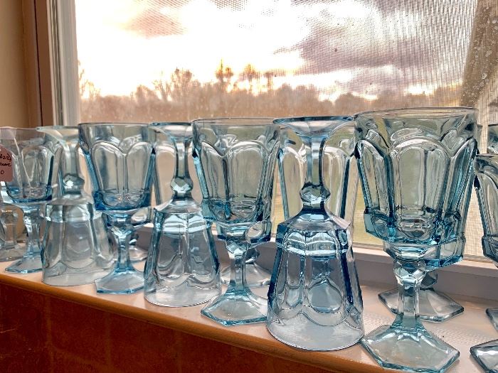 Light blue stemware