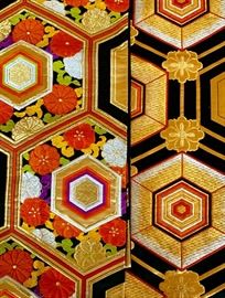 Collection of vintage Japanese Obi sashes