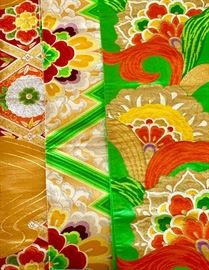 Collection of vintage Japanese Obi sashes