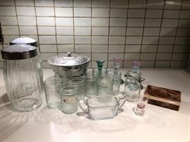 A Collection of Glass Items