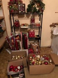 Big Christmas And Wire Shelf