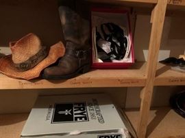 Frye Boots and Black Patent Shoes